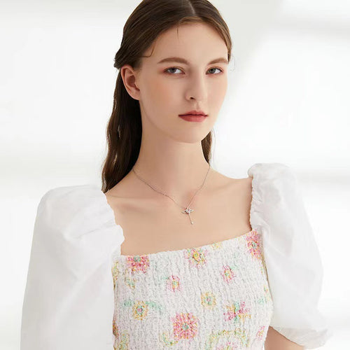 Cupid Angel Wings Heart Necklace – Crystal Valentine Jewelry Gift